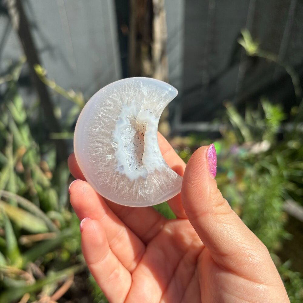 Agate Druzy Moon Crystal